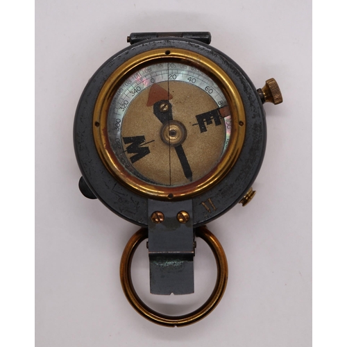 93 - WW1 officers compass with leather case