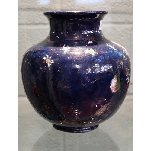 135 - Blue fine Limoges vase - Approx height 27cm