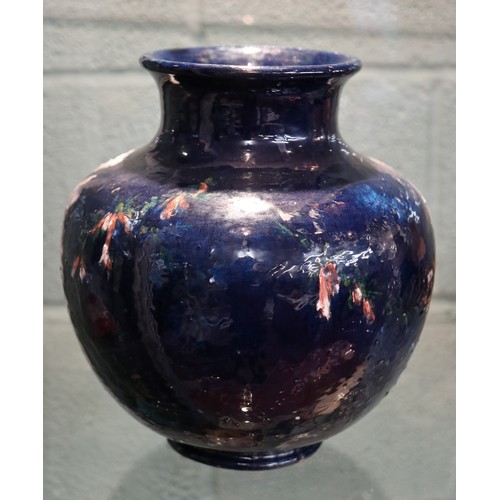 135 - Blue fine Limoges vase - Approx height 27cm