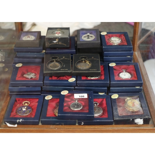 106 - Large collection of pocket watches from the Pocket watch Collection