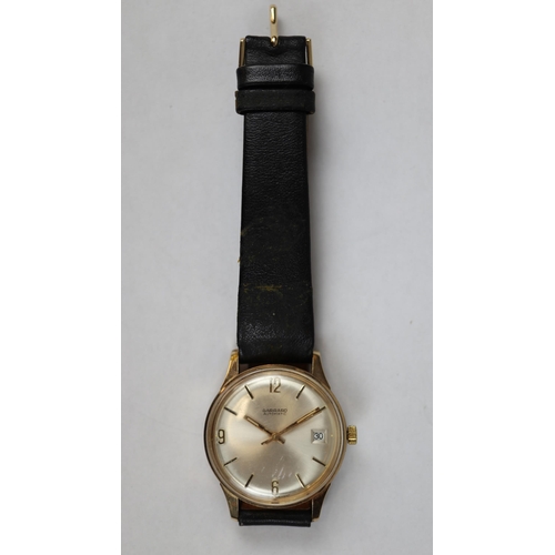 108 - Gents gold Garrard watch in working order