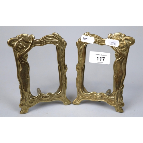 117 - Pair of Art Nouveau style photo frames