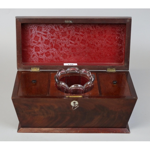 139 - Victorian sarcophagus wooden tea caddy