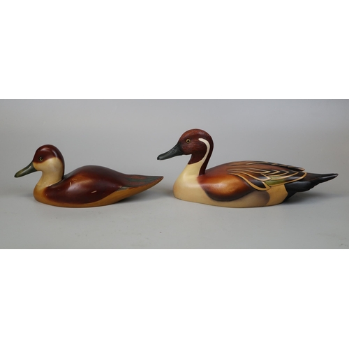 142 - Hand painted carved Canadian L/E ducks