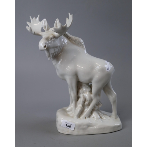 158 - USSR Pre 1950 white standing elk - Approx height: 34cm