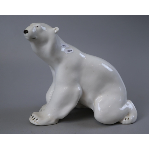 159 - USSR pre 1950 sitting polar bear - Approx height: 27cm