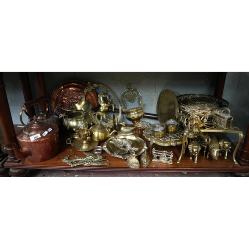 206 - Large collection of copper & brass