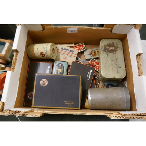 212 - Collection of tins, some containing cigars etc.