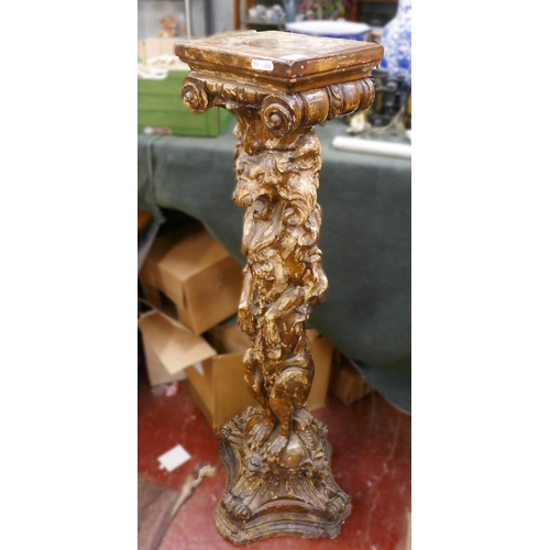 258 - Italian torchiere in the form of a rococo lion - Approx height: 106cm