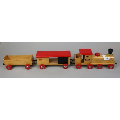 270 - Vintage Brio wooden pull-along train