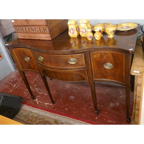 331 - Regency style serpentine front buffet table - Approx size W: 143cm D: 67cm H: 93cm