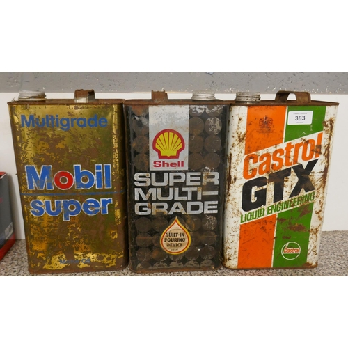 383 - 3 vintage oil cans