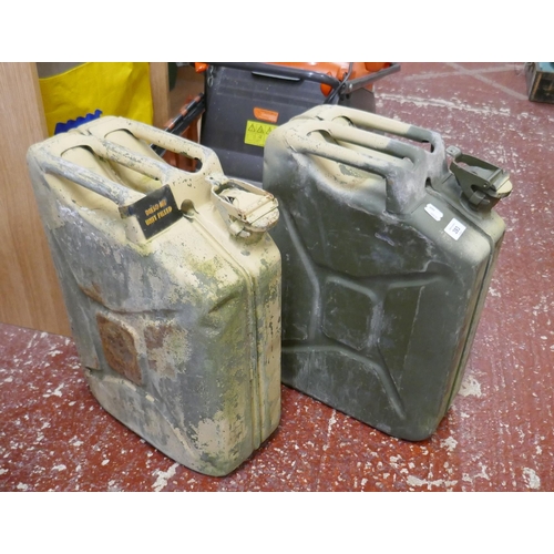 393 - 2 ex-military 5 gallon jerry cans