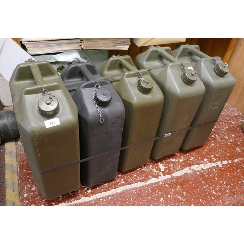 394 - 5 ex-military water containers