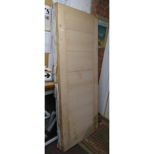 396 - 3 internal oak fire doors - Approx size W: 83cm x H: 204cm