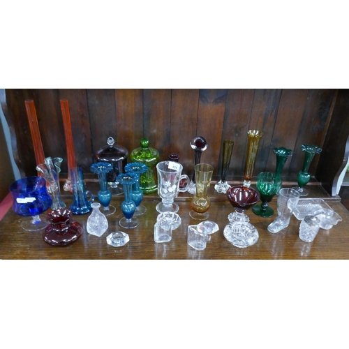 406 - Collection of coloured glass