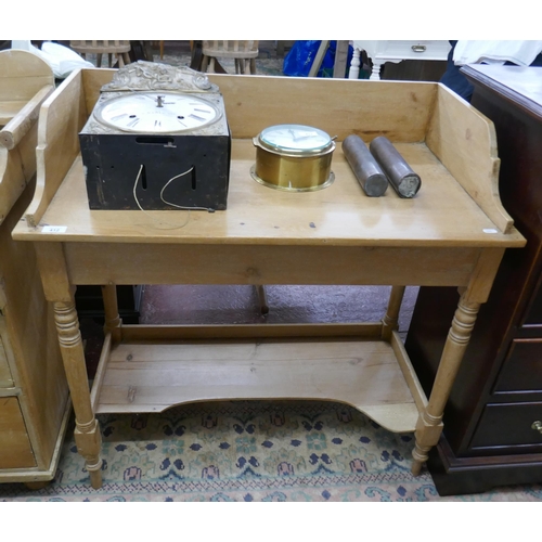 412 - Pine washstand - Approx size W: 91cm D: 49cm H: 91cm