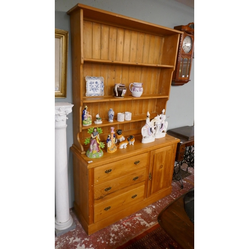 443 - Victorian pine dresser - Approx size W: 125cm D: 45cm H: 206cm