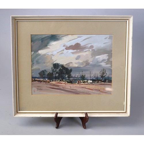 531 - Watercolour of a landscape by Donald Bosher - Approx image size 30cm x 22cm