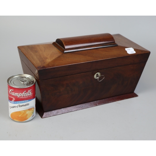 139 - Victorian sarcophagus wooden tea caddy