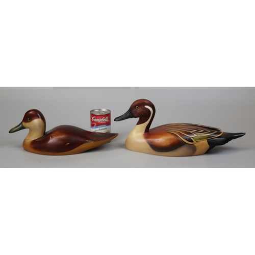 142 - Hand painted carved Canadian L/E ducks