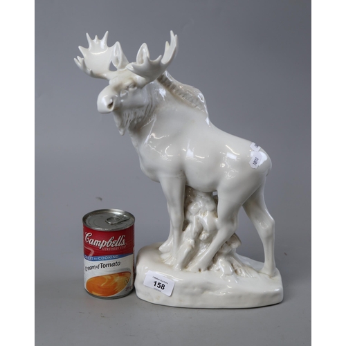 158 - USSR Pre 1950 white standing elk - Approx height: 34cm