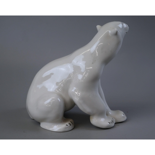 159 - USSR pre 1950 sitting polar bear - Approx height: 27cm