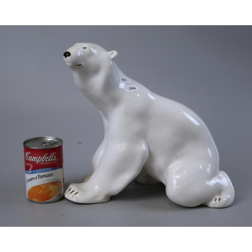 159 - USSR pre 1950 sitting polar bear - Approx height: 27cm