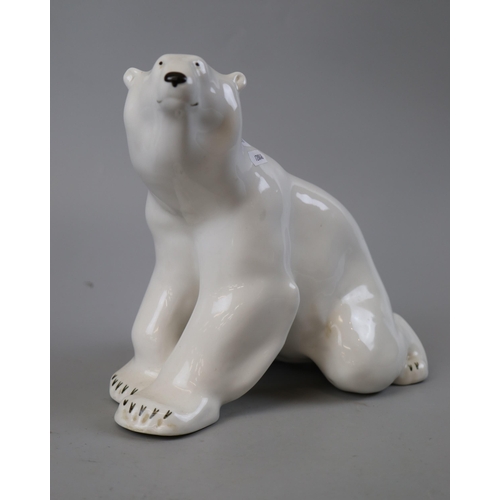 159 - USSR pre 1950 sitting polar bear - Approx height: 27cm