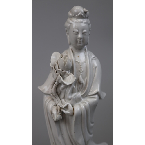 173 - An early 20th century Chinese Blanc De Chine figure of Guan Yin - Approx height: 27cm