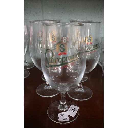 186 - Collection of Staropramen pint glasses