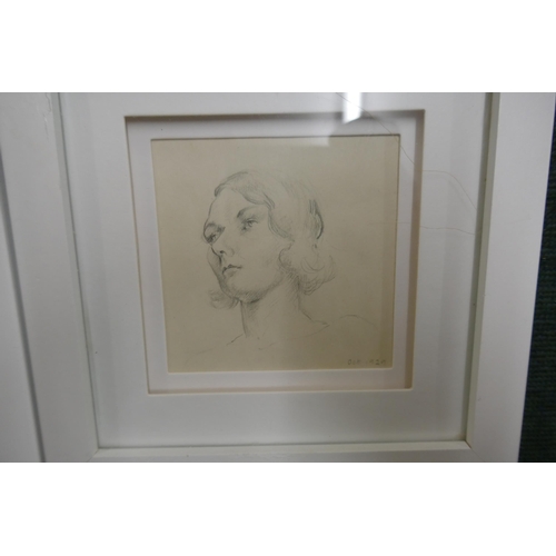 207 - 3 framed sketches dated 1929