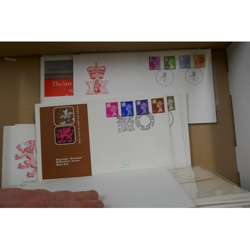 219 - Stamps - Great Britain box of regionals and islands FDC and special event covers