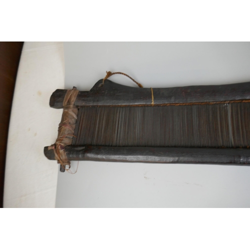 222 - Part of an Ethiopian loom together with a Masai knife purchased from Tribesmen in Tansania
