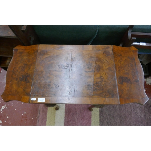 232 - Walnut dropleaf hall table