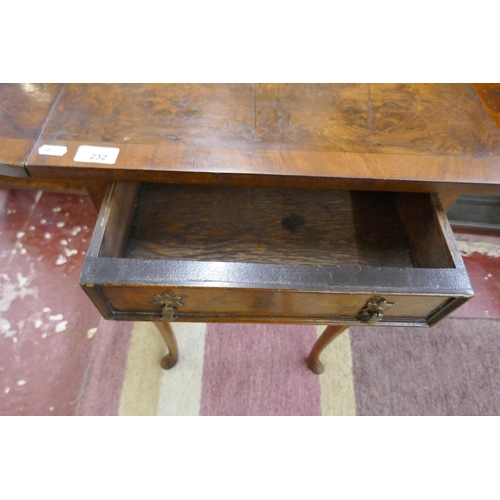 232 - Walnut dropleaf hall table