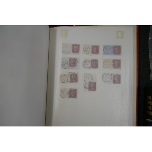 235 - Stamps - Great Britain QV 1d Reds plate numbers in album. Pairs cds cancels postmarks etc.