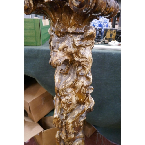 258 - Italian torchiere in the form of a rococo lion - Approx height: 106cm