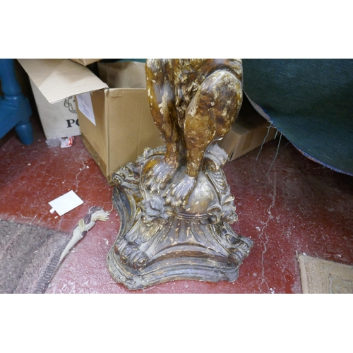 258 - Italian torchiere in the form of a rococo lion - Approx height: 106cm