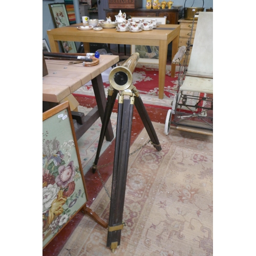 264 - Brass telescope on tripod