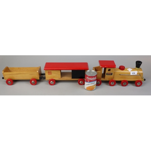 270 - Vintage Brio wooden pull-along train