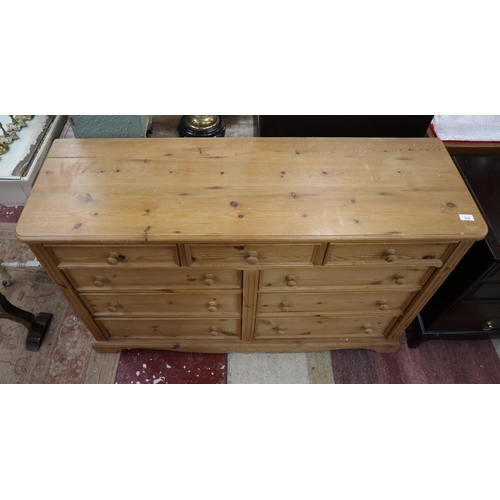 276 - Pine chest of drawers - Approx W: 132cm D: 43cm H: 80cm