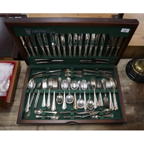 282 - Boxed canteen of silver plate cutlery by Arthur Price of England