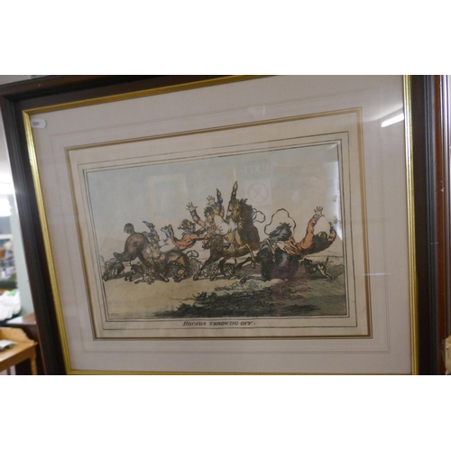 306 - 2 framed prints - 'Hounds throwing off' and 'The Parsons Colt'