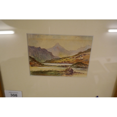 308 - 4 framed watercolours signed G R Carter