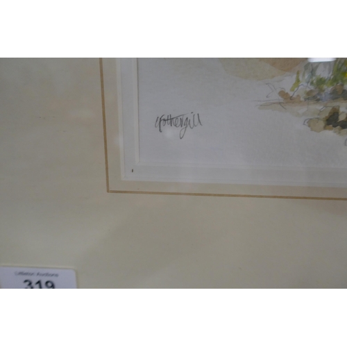 319 - Framed watercolour of Andalucia