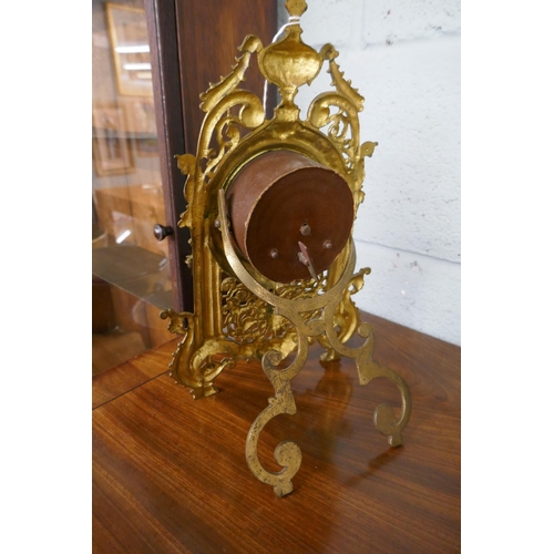 337 - Brass 8 day mantle clock