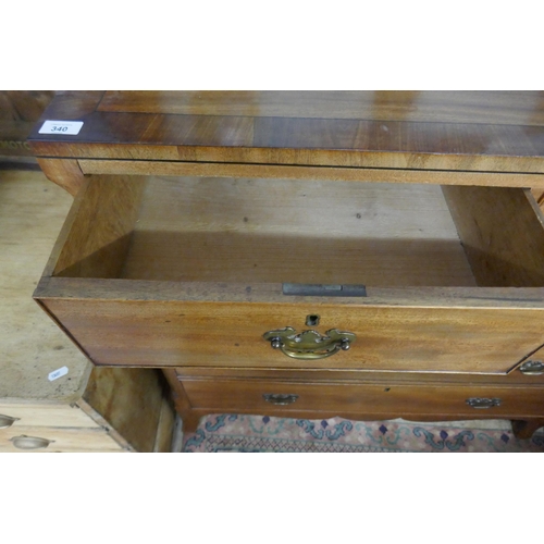 340 - Chest of 2 over 3 drawers on spayed legs - Approx size W: 106cm D: 50cm H: 104cm