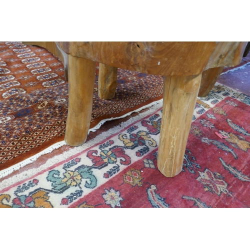 348 - Indonesian natural root side table / stool