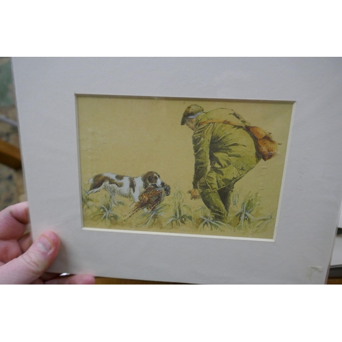 349 - Collection of mounted animal prints